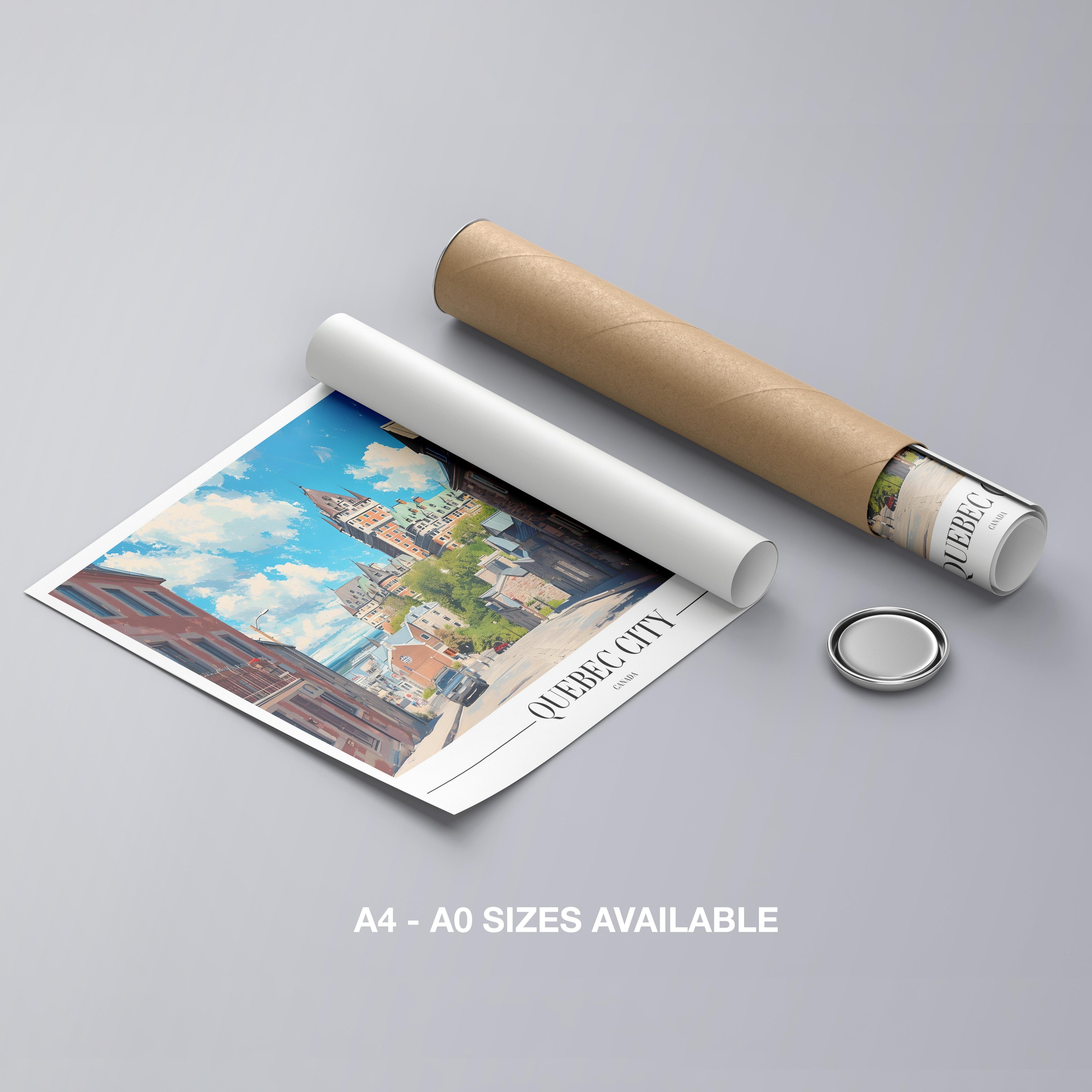 Quebec Canada World Travel Cityscape - Rolled Poster Wall Art Print | House Prints