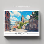 Quebec Canada World Travel Cityscape - Framed Canvas Wall Art Print | House Prints