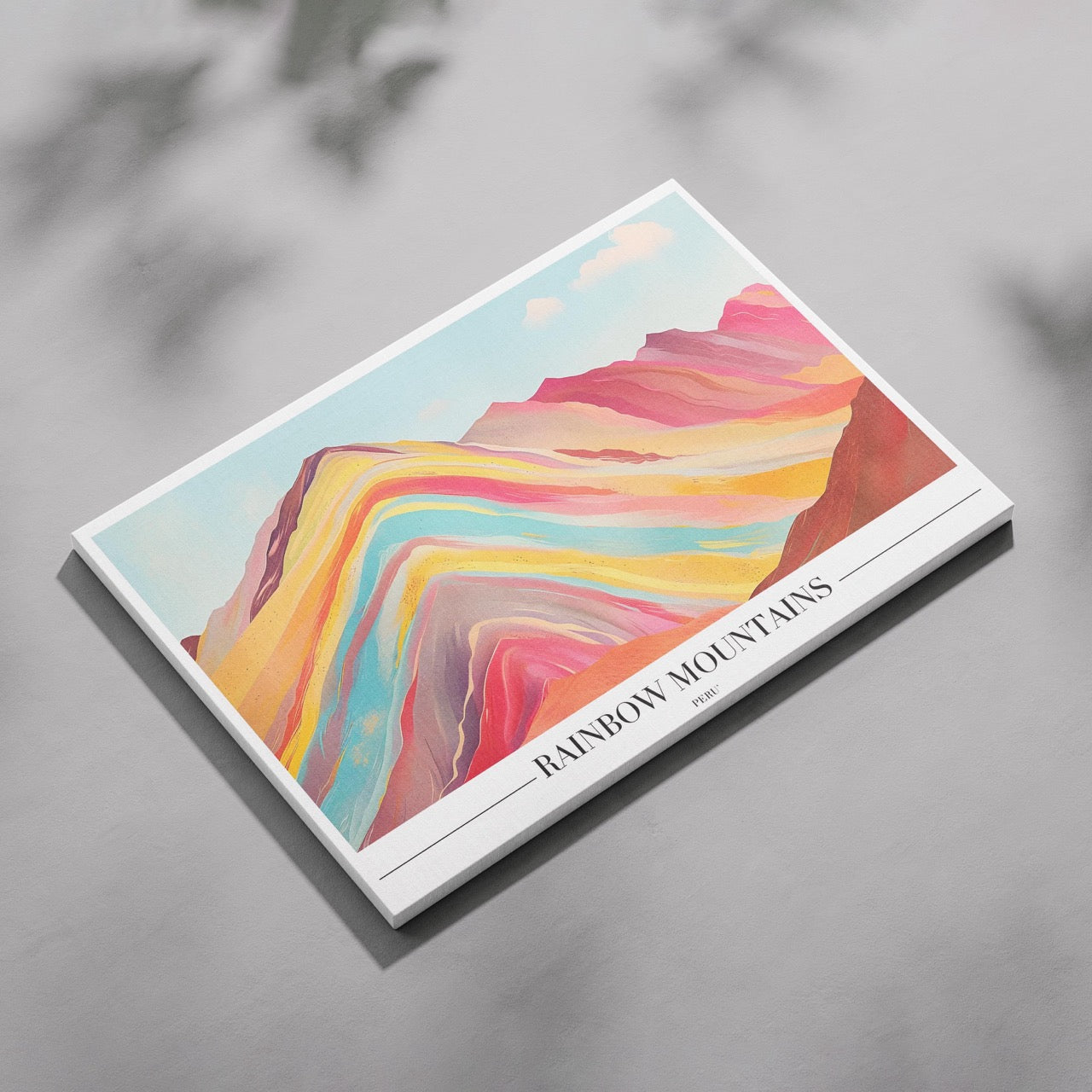 Rainbow Mountains Peru City World Travel - Framed Canvas Wall Art Print | House Prints