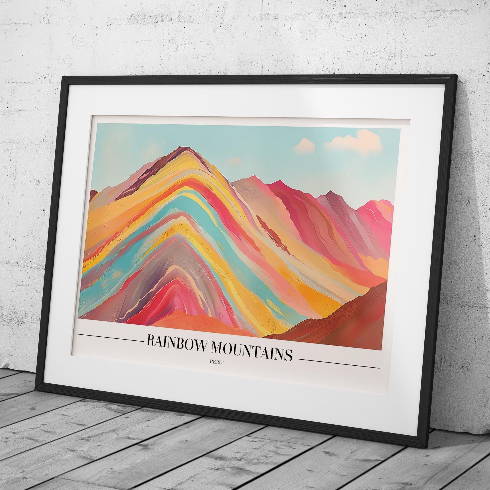 Rainbow Mountains Peru City World Travel - Rolled Poster Wall Art Print - House Prints