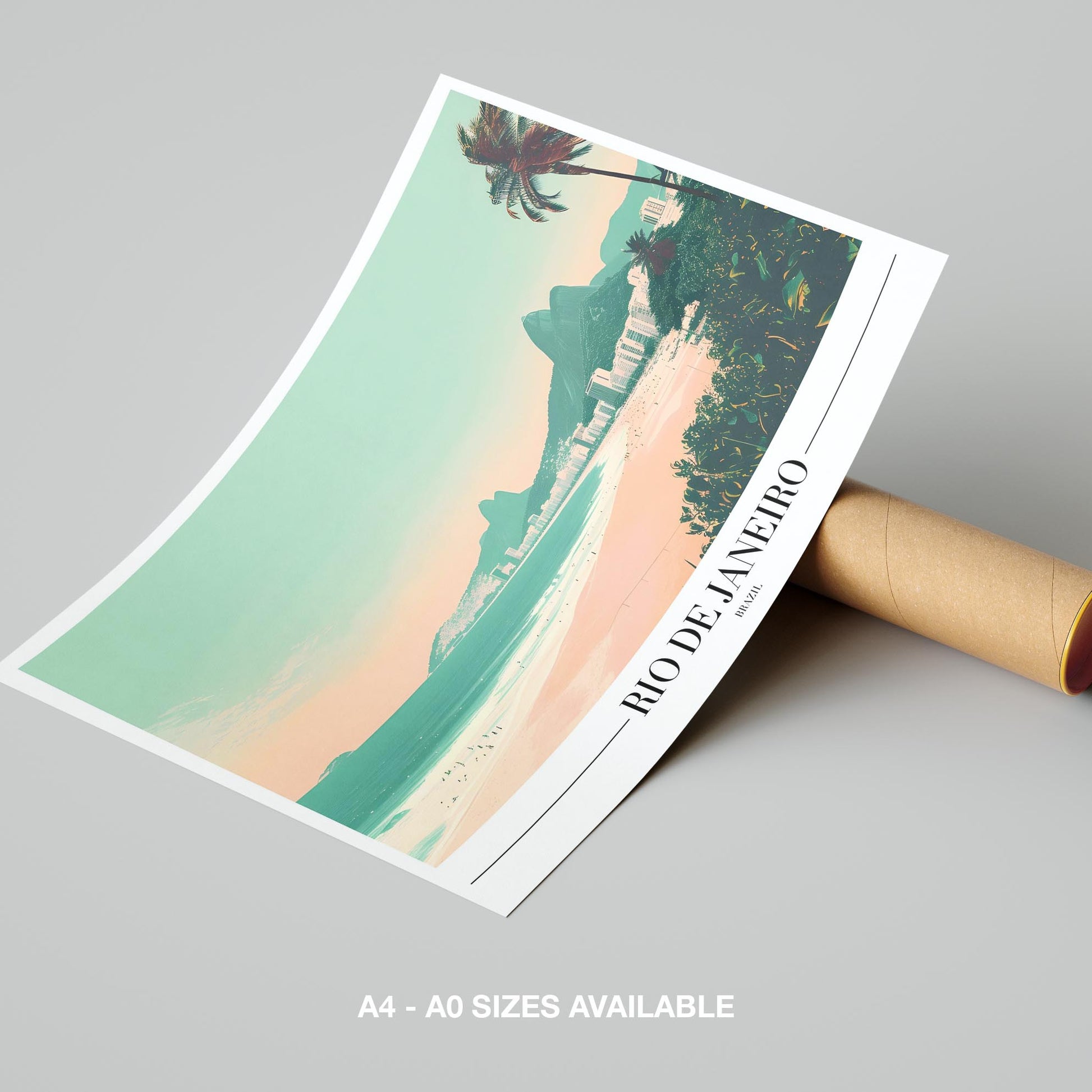 Timeless Rio de Janeiro Beach World Travel - Rolled Poster Wall Art Print - House Prints