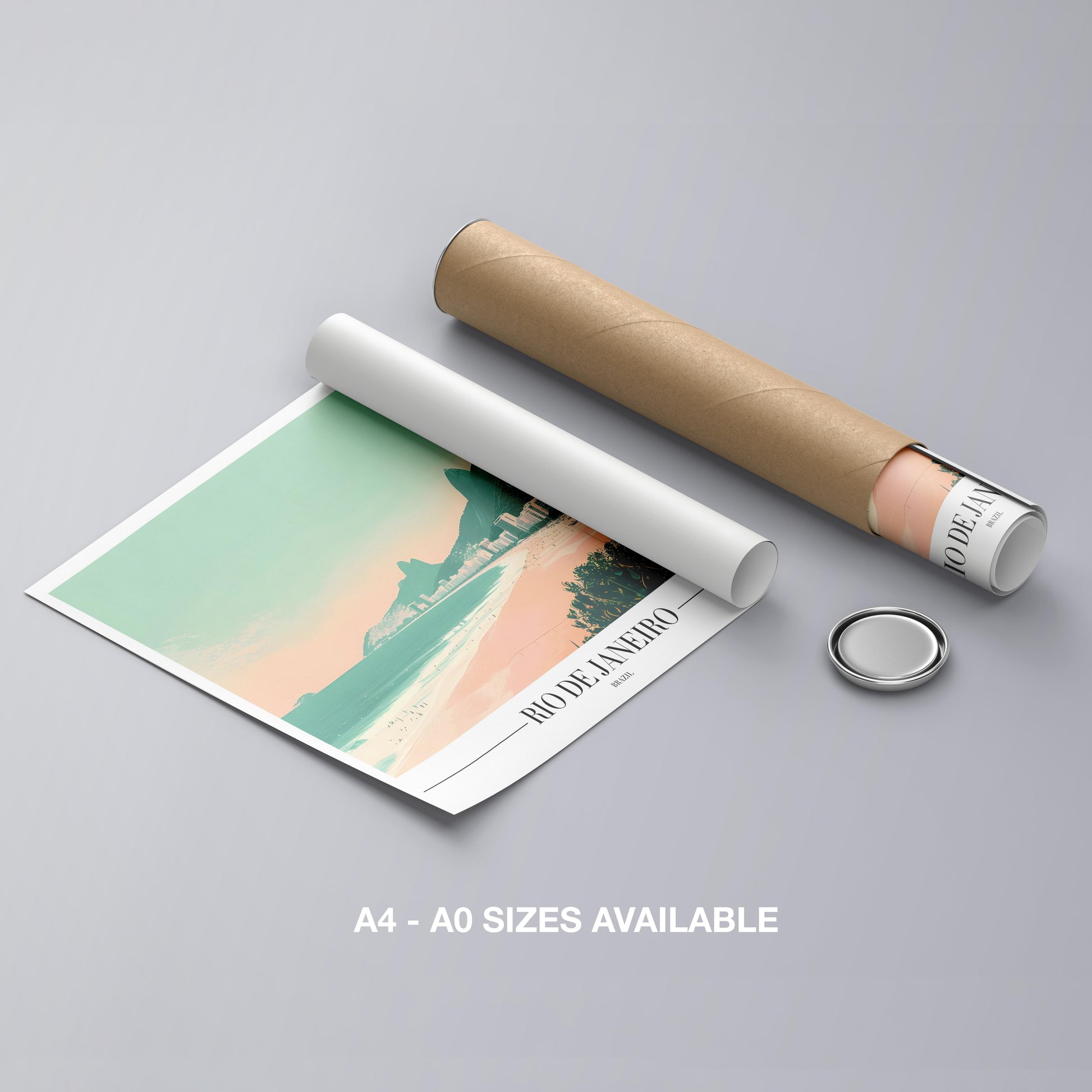Timeless Rio de Janeiro Beach World Travel - Rolled Poster Wall Art Print - House Prints