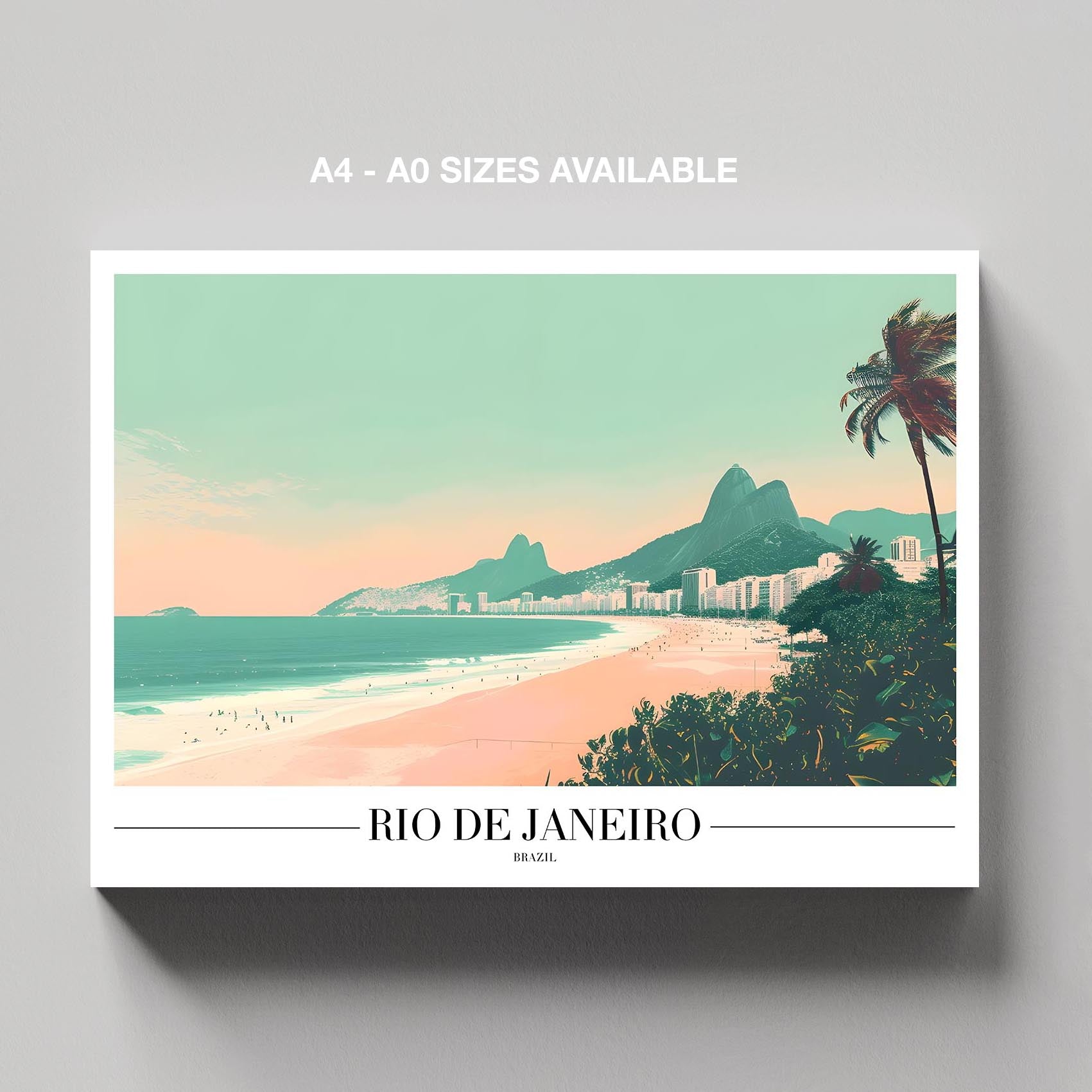 Timeless Rio de Janeiro Beach World Travel - Framed Canvas Wall Art Print | House Prints