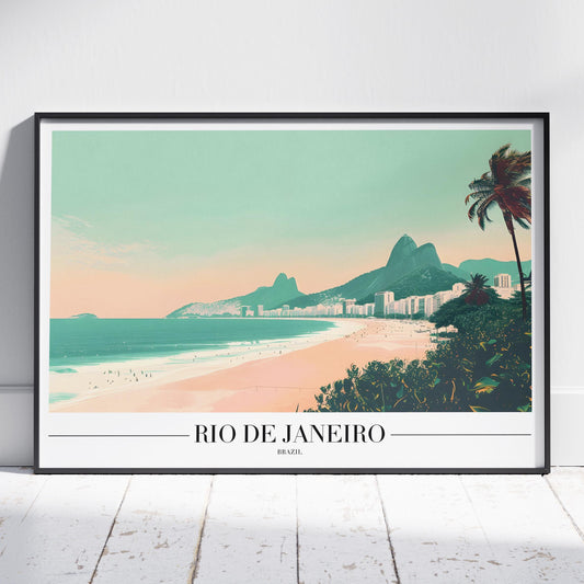 Timeless Rio de Janeiro Beach World Travel - Rolled Poster Wall Art Print - House Prints