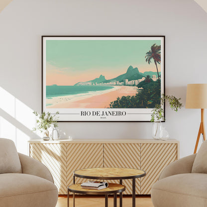 Timeless Rio de Janeiro Beach World Travel - Rolled Poster Wall Art Print - House Prints