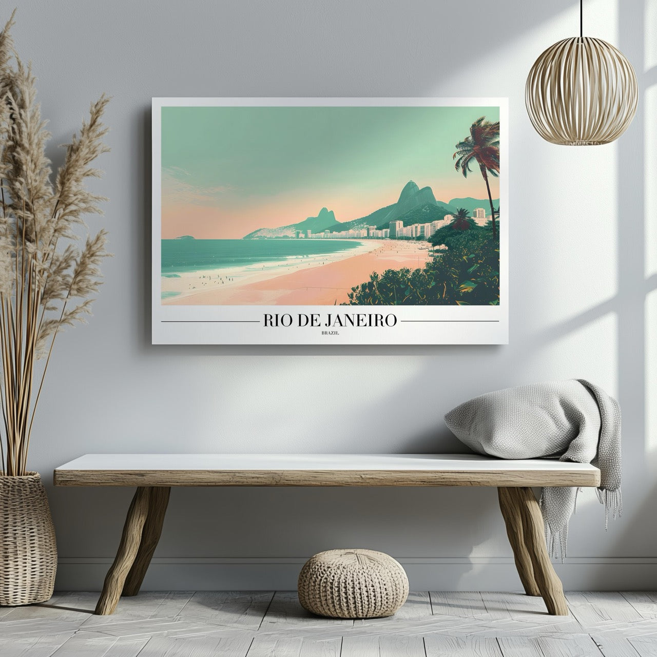 Timeless Rio de Janeiro Beach World Travel - Framed Canvas Wall Art Print | House Prints