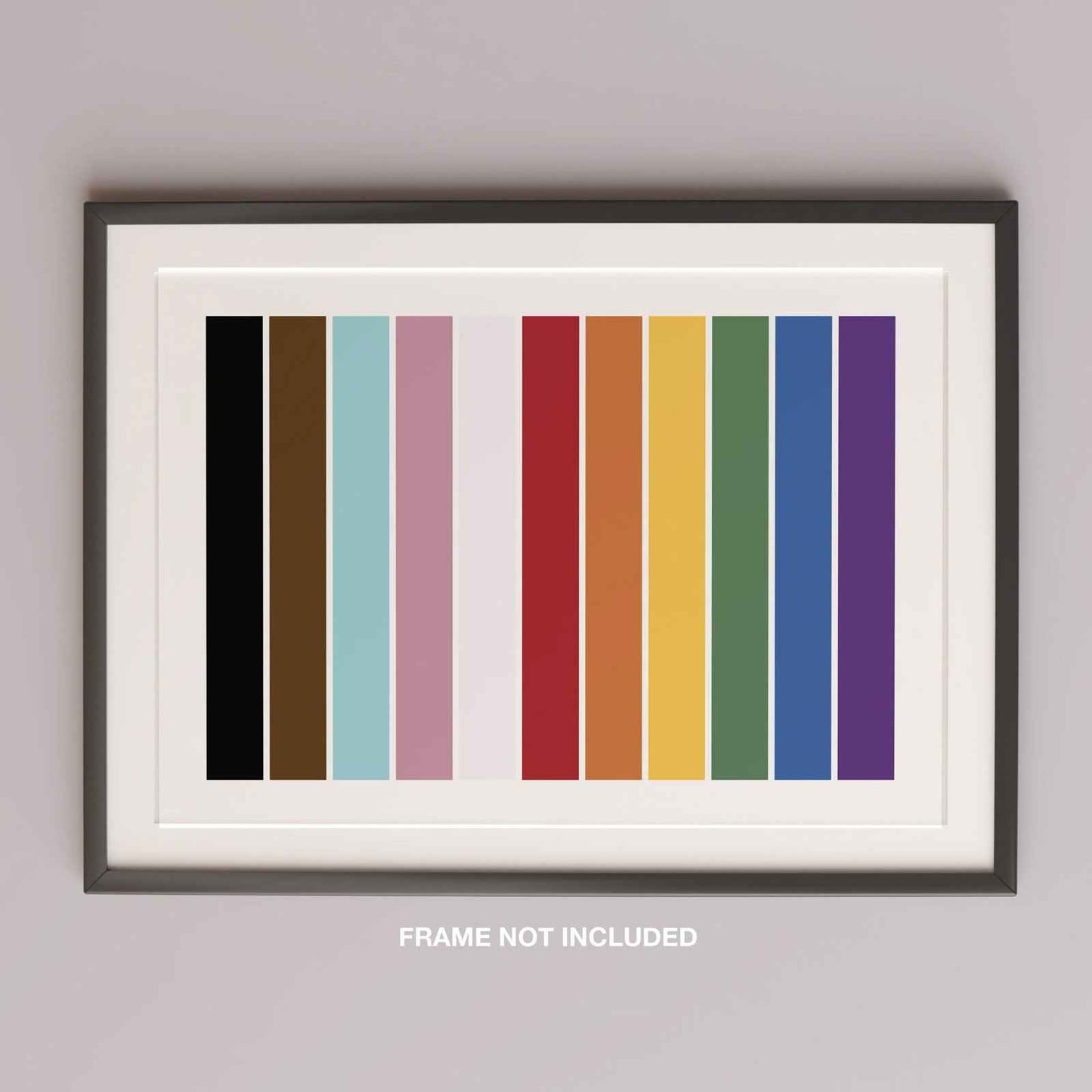 Rainbow Pride Abstract Colour Bars - Rolled Poster Wall Art Print - House Prints