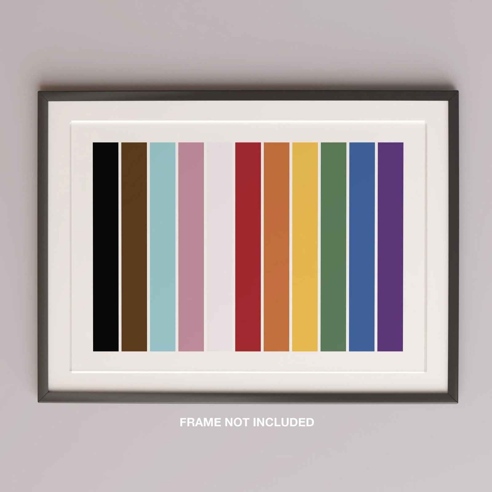 Rainbow Pride Abstract Colour Bars - Rolled Poster Wall Art Print - House Prints