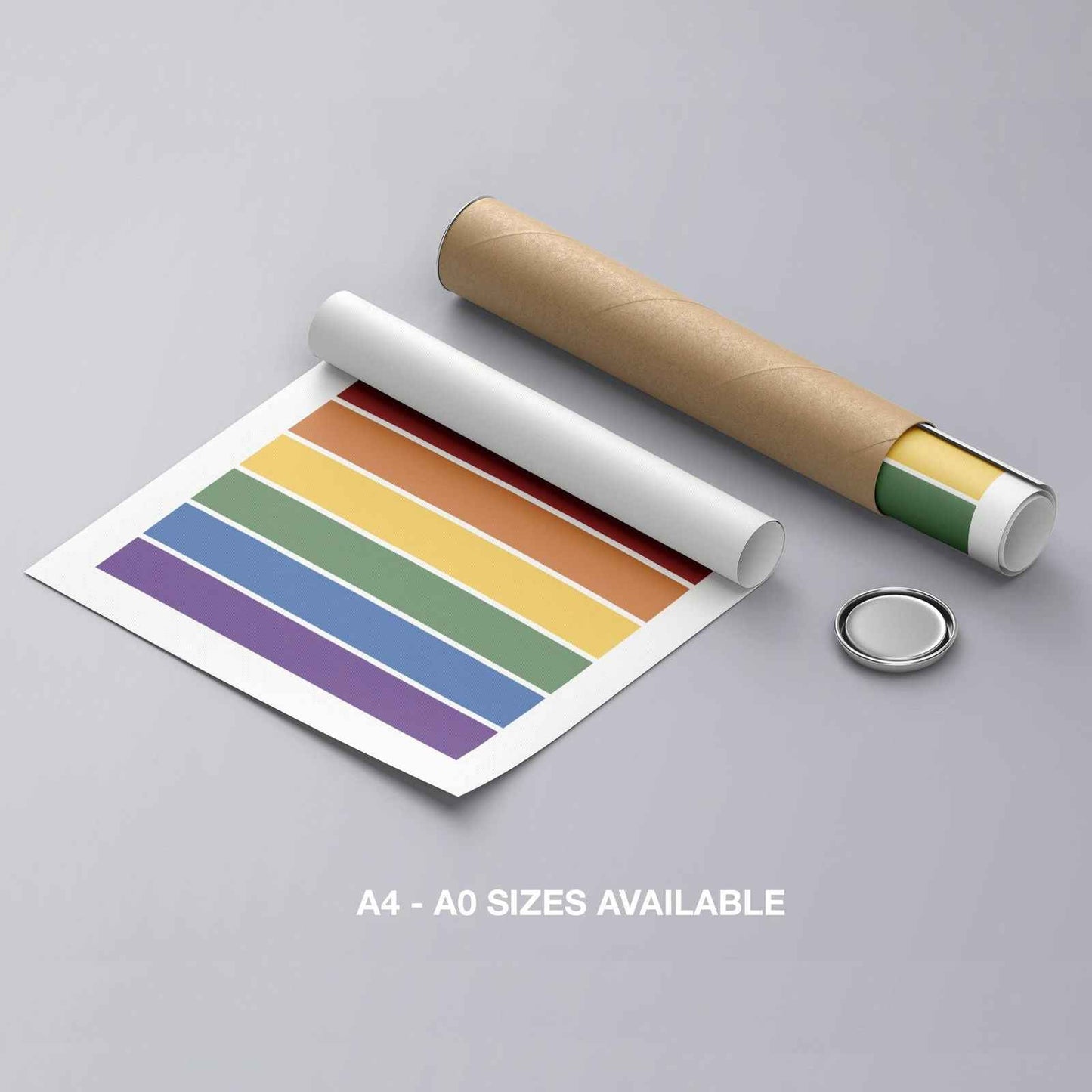 Rainbow Pride Abstract Colour Bars - Rolled Poster Wall Art Print - House Prints
