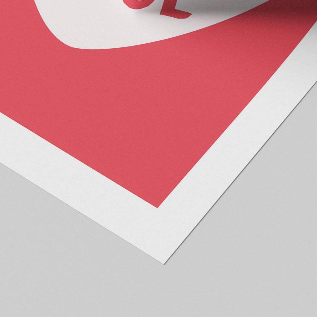 Red Love Heart This Is My Happy Place - Rolled Poster Wall Art Print | House Prints