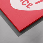 Red Love Heart This Is My Happy Place - Framed Canvas Wall Art Print