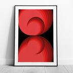 Red Abstract Circle Rotations - Rolled Poster Wall Art Print | House Prints