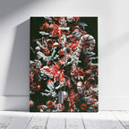 Red & White Festive Christmas Tree - Framed Canvas Wall Art Print | House Prints
