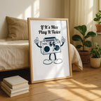Retro Cartoon Music Boombox If It's Nice - Rolled Poster Wall Art Print