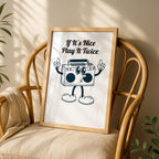 Retro Cartoon Music Boombox If It's Nice - Rolled Poster Wall Art Print
