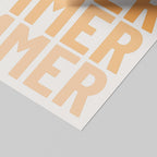 Retro Orange Summer Sun Typography - Rolled Poster Wall Art Print | House Prints