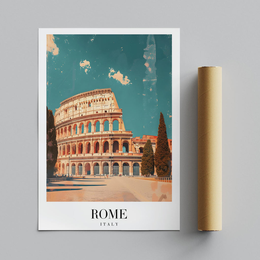 Rome Italy World City Travel Art - Rolled Poster Wall Art Print