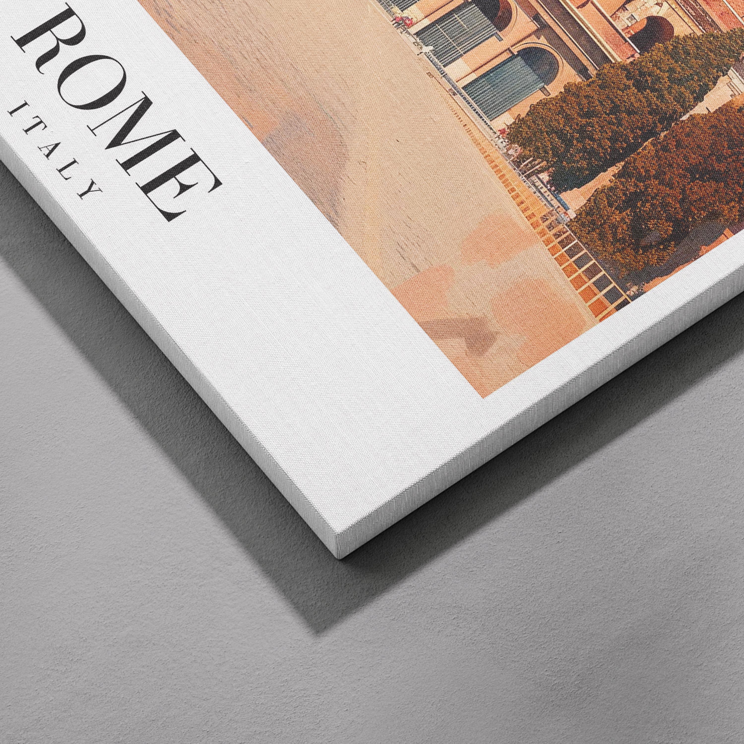 Rome Italy World City Travel Art - Framed Canvas Wall Art Print