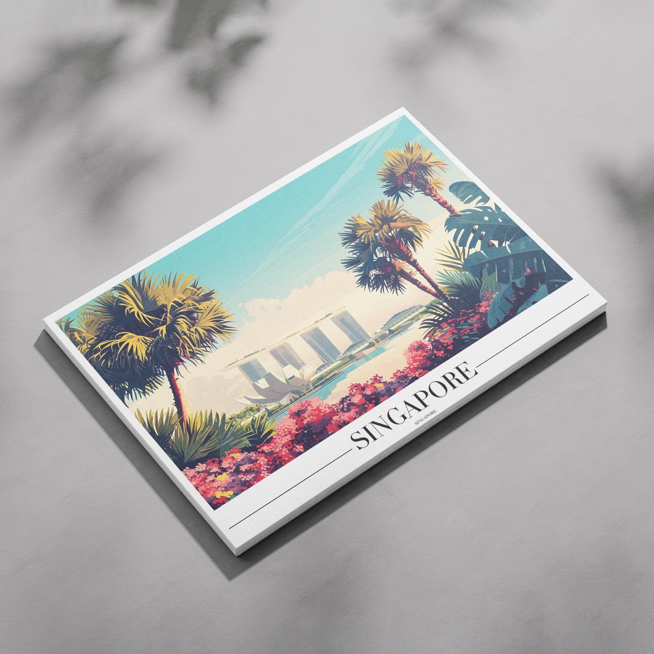 Vibrant Singapore City World Travel - Framed Canvas Wall Art Print - House Prints