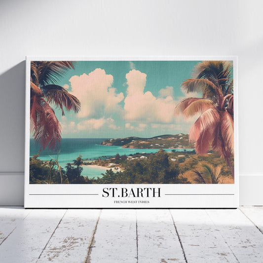 Tropical St. Barth Beach World Travel - Framed Canvas Wall Art Print - House Prints