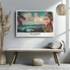 Tropical St. Barth Beach World Travel - Framed Canvas Wall Art Print | House Prints