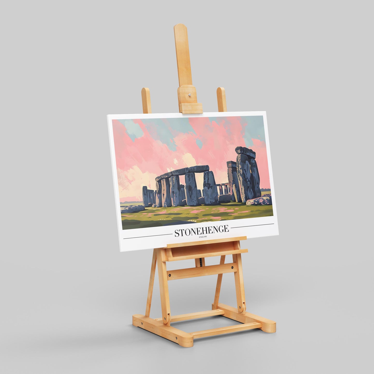 Stonehenge England Landmark World Travel - Framed Canvas Wall Art Print - House Prints