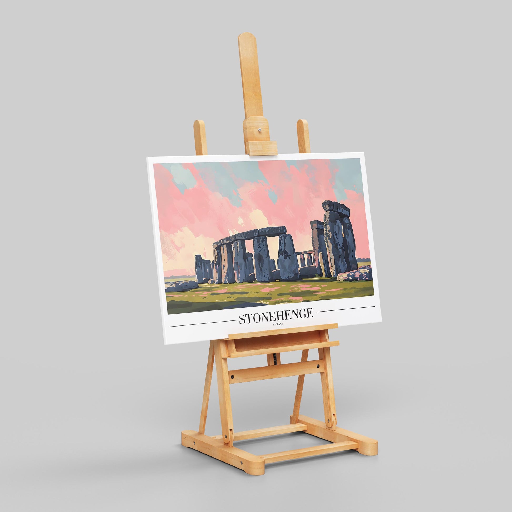 Stonehenge England Landmark World Travel - Framed Canvas Wall Art Print - House Prints