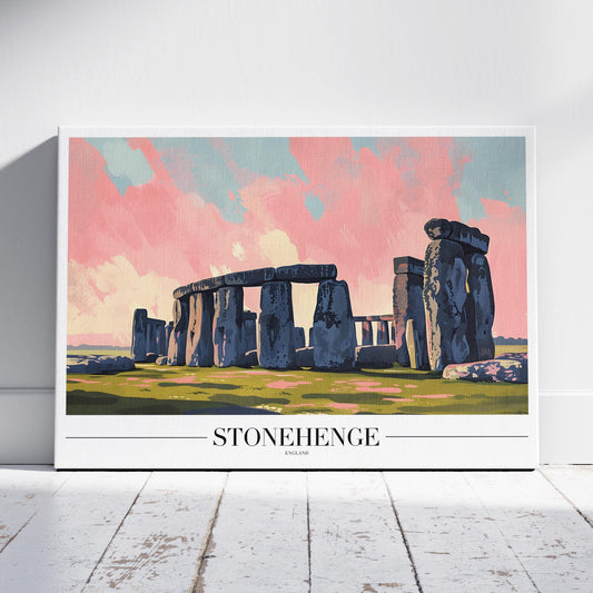 Stonehenge England Landmark World Travel - Framed Canvas Wall Art Print - House Prints