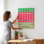 Stripe Hype 1 - Seta Zakian - Framed Canvas Wall Art Print | House Prints
