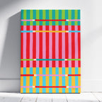 Stripe Hype 1 - Seta Zakian - Framed Canvas Wall Art Print | House Prints