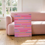 Stripe Hype 2 - Seta Zakian - Framed Canvas Wall Art Print | House Prints