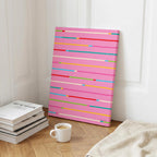 Stripe Hype 2 - Seta Zakian - Framed Canvas Wall Art Print | House Prints