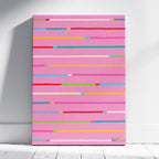 Stripe Hype 2 - Seta Zakian - Framed Canvas Wall Art Print | House Prints