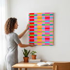 Stripe Hype 3 - Seta Zakian - Framed Canvas Wall Art Print | House Prints
