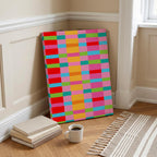 Stripe Hype 3 - Seta Zakian - Framed Canvas Wall Art Print | House Prints