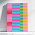 Stripe Hype 5 - Seta Zakian - Framed Canvas Wall Art Print | House Prints