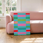 Stripe Hype 6 - Seta Zakian - Framed Canvas Wall Art Print | House Prints