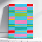 Stripe Hype 6 - Seta Zakian - Framed Canvas Wall Art Print | House Prints