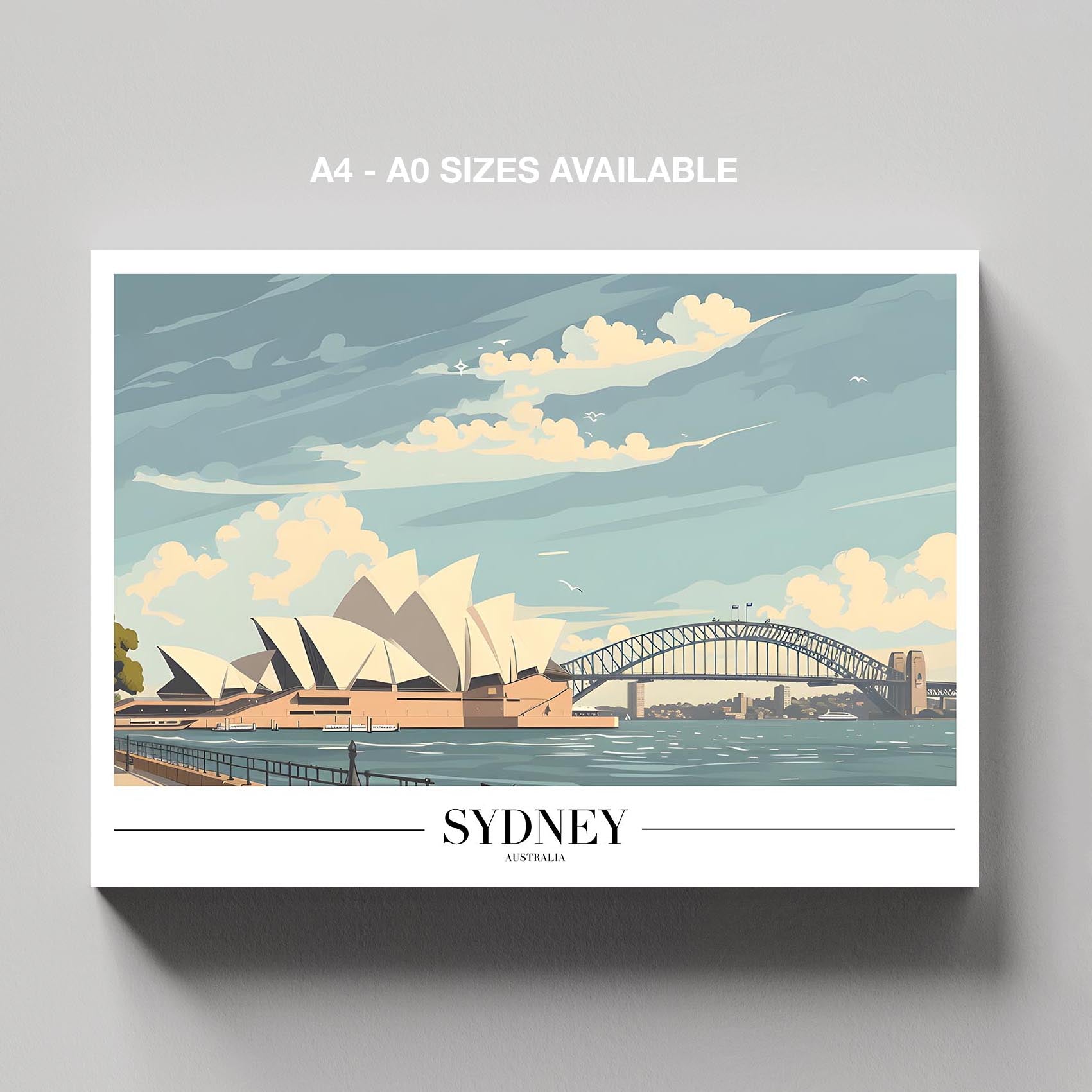 Iconic Sydney Australia World Travel - Framed Canvas Wall Art Print | House Prints