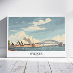 Iconic Sydney Australia World Travel - Framed Canvas Wall Art Print | House Prints