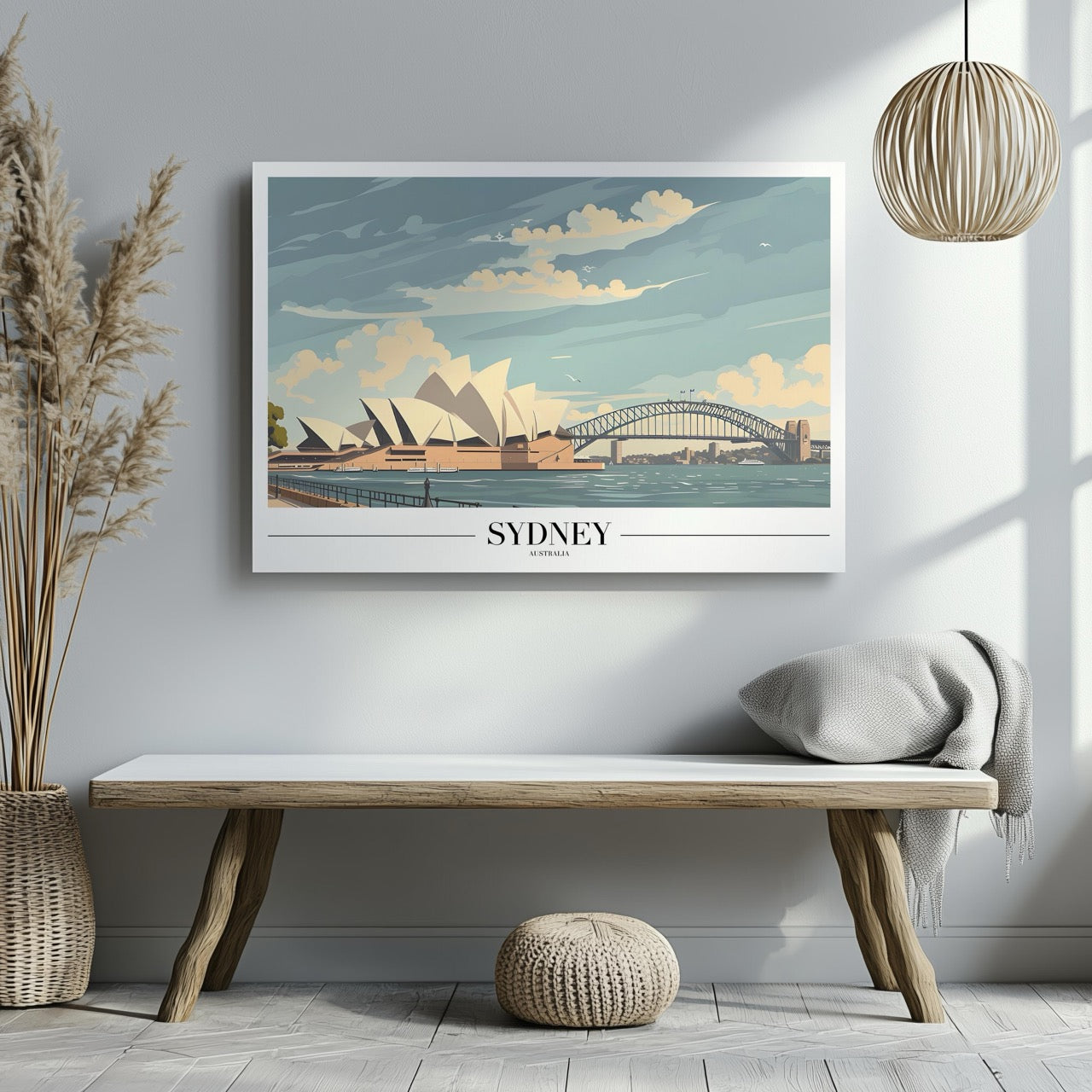 Iconic Sydney Australia World Travel - Framed Canvas Wall Art Print | House Prints