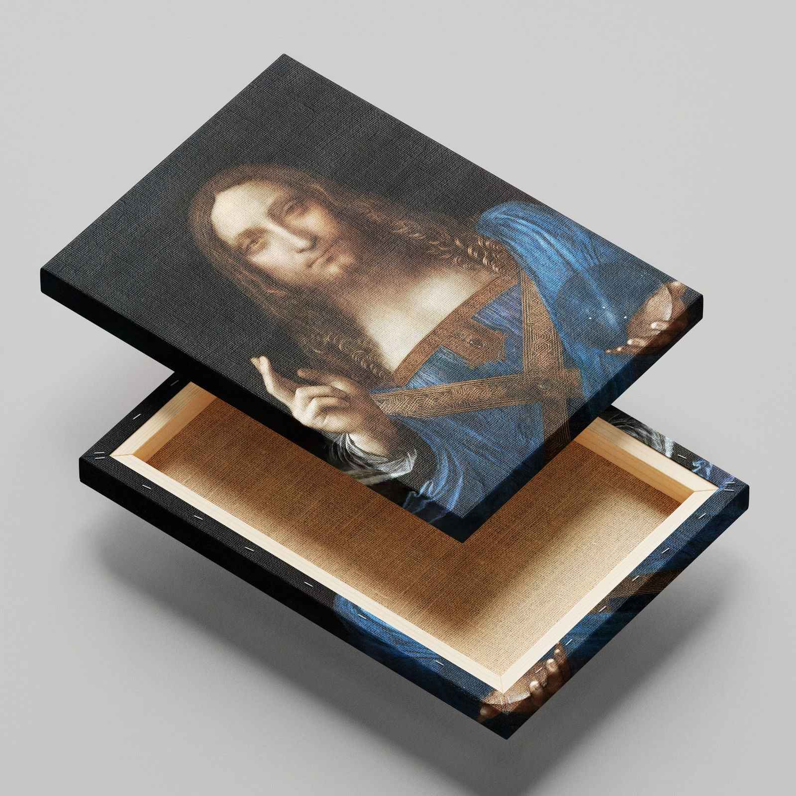 Salvator Mundi - Leonardo da Vinci - Framed Canvas Wall Art Print | House Prints