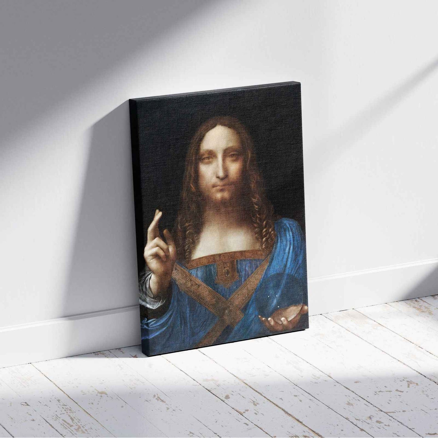 Salvator Mundi - Leonardo da Vinci - Framed Canvas Wall Art Print - House Prints