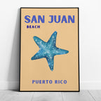 San Juan Beach Puerto Rico World Travel Art - Rolled Poster Wall Art Print