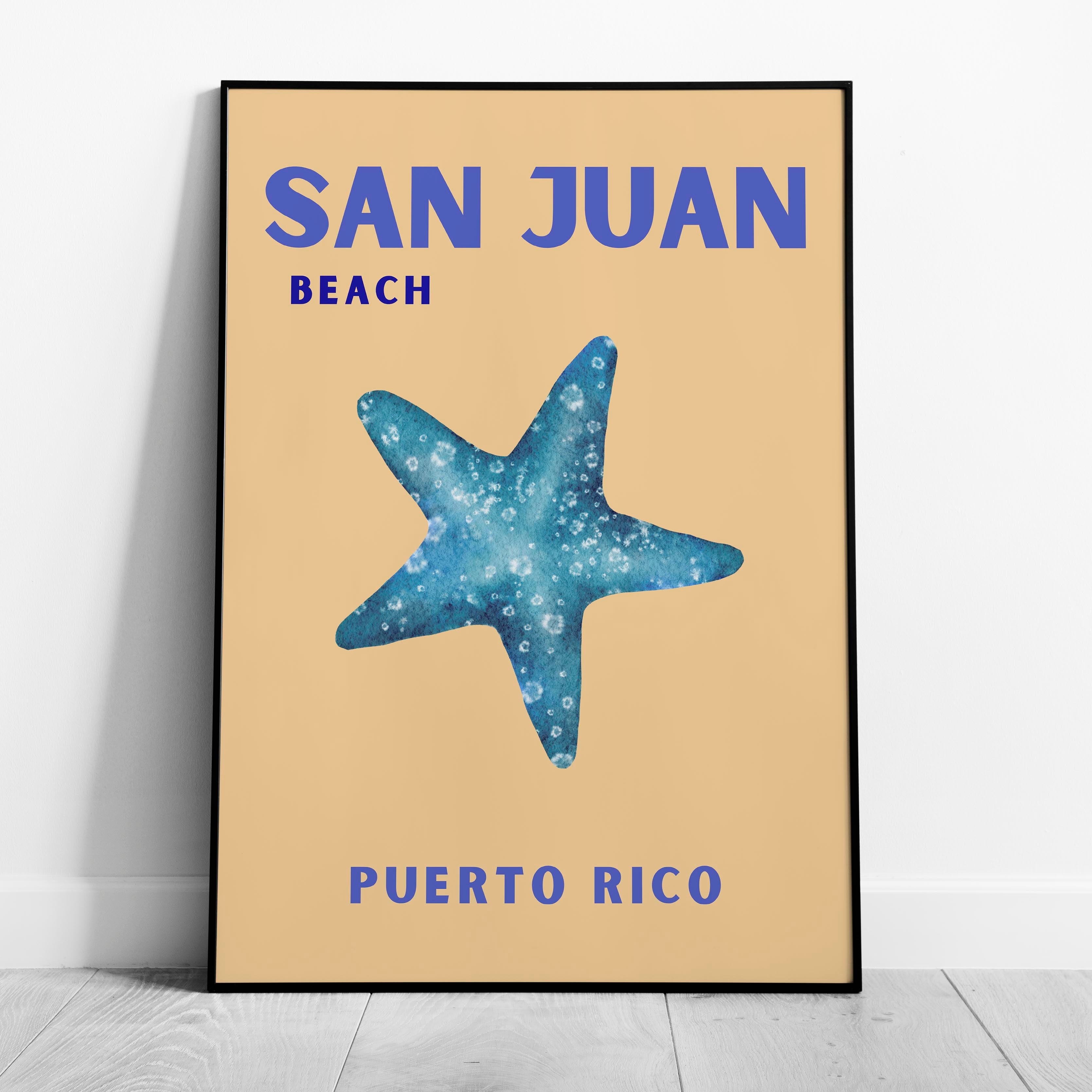 San Juan Beach Puerto Rico World Travel Art - Rolled Poster Wall Art Print