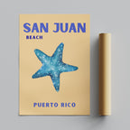 San Juan Beach Puerto Rico World Travel Art - Rolled Poster Wall Art Print