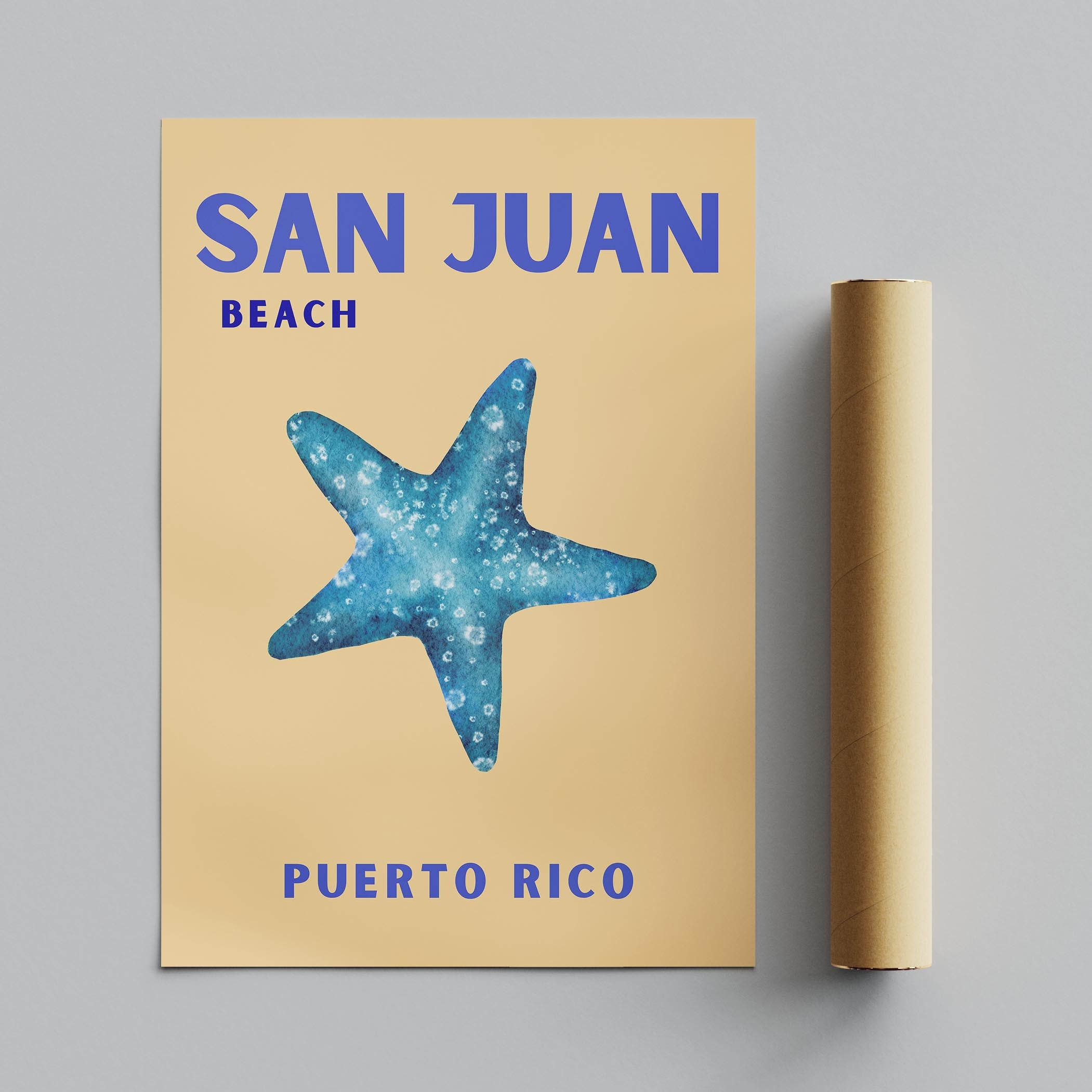 San Juan Beach Puerto Rico World Travel Art - Rolled Poster Wall Art Print