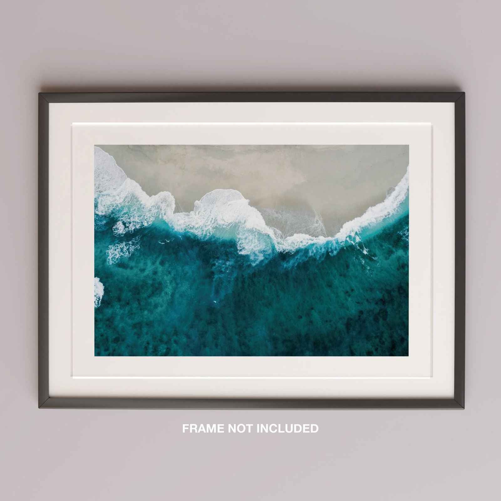 Sand Beach Meets the Sea Water - Rolled Poster Wall Art Print - House Prints