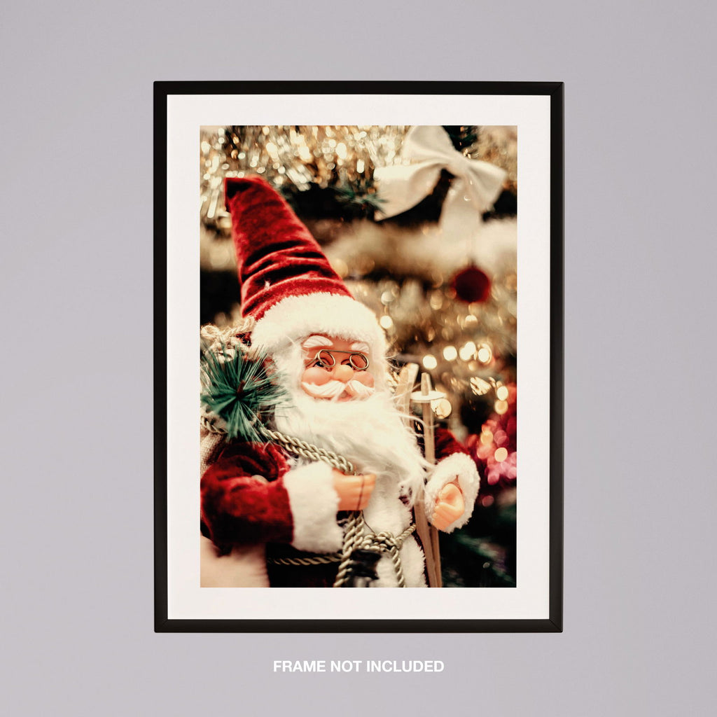 Santa Claus Festive Christmas Decorations - Rolled Poster Wall Art Print | House Prints