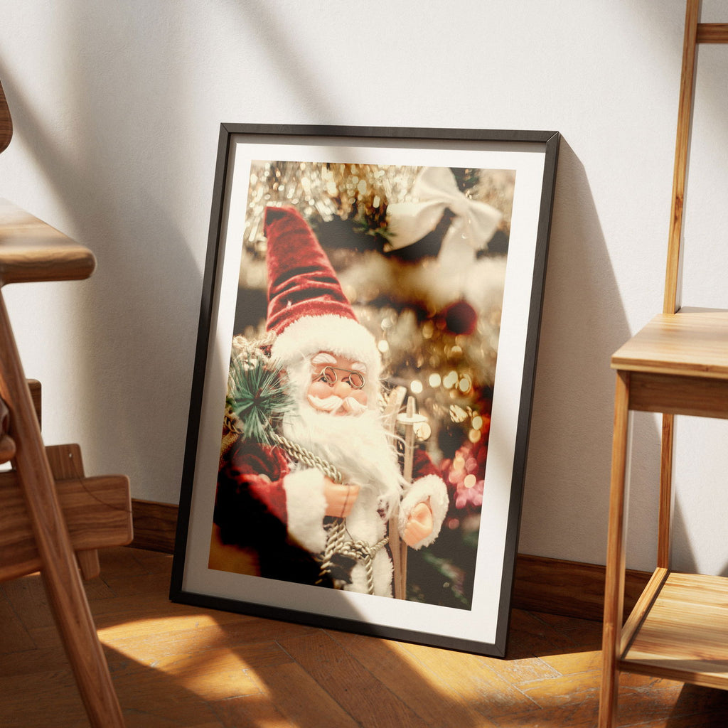 Santa Claus Festive Christmas Decorations - Rolled Poster Wall Art Print | House Prints